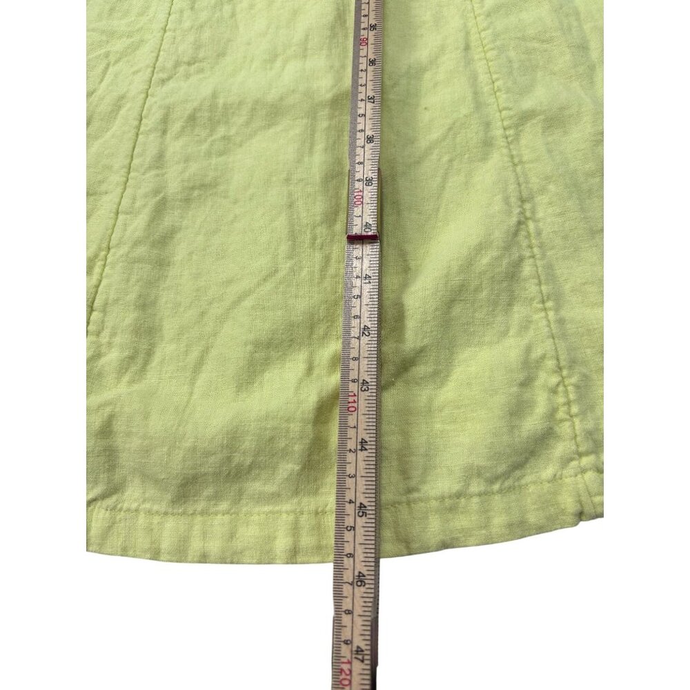 Old Navy Womens Yellow Linen Blend Sundress Sleeveless Smocked Back Size M - Picture 8 of 11